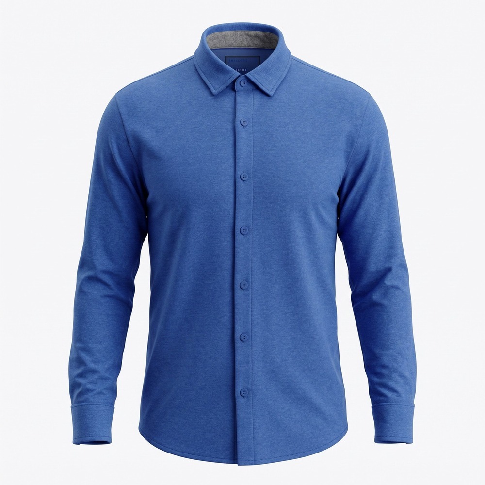 Twillory Athleisure Athlounger Shirt Mens Large Blue Long Sleeve TSS22AES010T